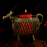 Dhokra Brass Bull Pen Stand