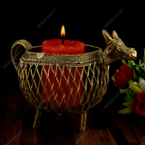 Dhokra Brass Bull Pen Stand