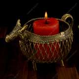 Dhokra Brass Bull Pen Stand