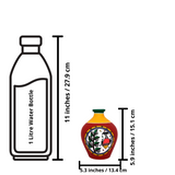 Warli Hand-Painted Terracotta Pot - Red