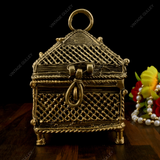 Brass Dhokra Rectangular Jewelry Box - Small