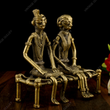 Brass Dhokra Golden Couple