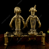 Brass Dhokra Golden Couple