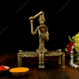 Brass Dhokra Combing Lady