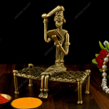 Brass Dhokra Combing Lady
