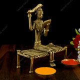 Brass Dhokra Combing Lady
