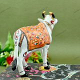 Meenakari Cow Royal White - 6 Inches