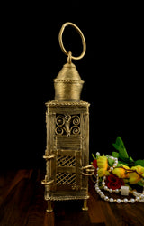 Brass Dhokra Tea Light Holder Lantern