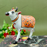Meenakari Cow Royal White - 6 Inches
