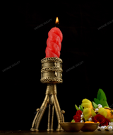 Dhokra Art Three Leg Candle Stand