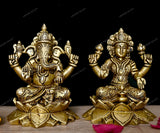 Brass God Ganesha Laxmi Idol