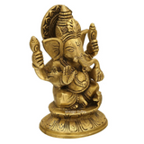 Brass Lord Blessing Ganesha|Ganpati Murti Decorative Showpiece Statue/ Idol & Figurine | Handmade - Vintage Gulley
