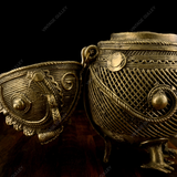 Handmade Brass Dhokra Owl Box Showpiece