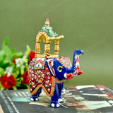 Metal Ambabari Meenakari Work Painted - 5 Inches - Red