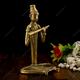 Brass Dhokra 'Flute Musician'