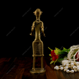 Brass Handcrafted Handmade Dhokra Ethnic Lady - Drum