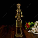Brass Handcrafted Handmade Dhokra Ethnic Lady - Drum