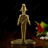 Handmade Brass Dhokra Reading Craftsman