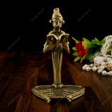 Handmade Brass Dhokra Reading Craftsman