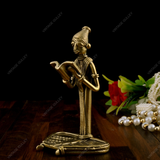 Handmade Brass Dhokra Reading Craftsman