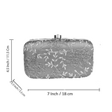 Embroidered Clutch for Female - White