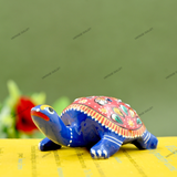 Metal Meenakari Tortoise Agarbatti Stand Tortoise for Pooja