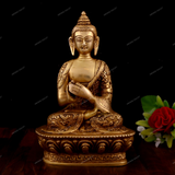 BRASS LORD BUDDHA - Dharamachakra MUDRA