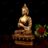BRASS LORD BUDDHA - Dharamachakra MUDRA