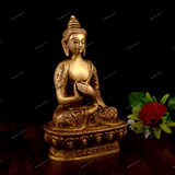 BRASS LORD BUDDHA - Dharamachakra MUDRA