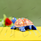 Metal Meenakari Tortoise Agarbatti Stand Tortoise for Pooja