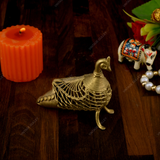 Brass Dhokra Net Peacock