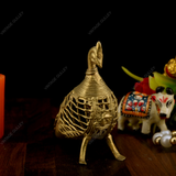 Brass Dhokra Net Peacock