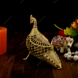 Brass Dhokra Net Peacock