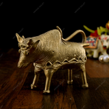 Brass Dhokra Miniature Bull Showpiece