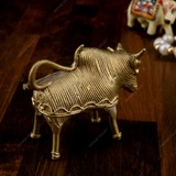 Brass Dhokra Miniature Bull Showpiece