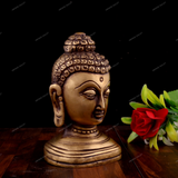 Brass Buddha Head for Home Decor