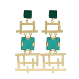 Semi-Precious Stone Ethnic Earrings for Women and Girl - Vintage Gulley