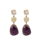 Semi-Precious Stone Ethnic Earrings for Women and Girl - Vintage Gulley
