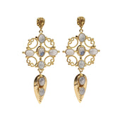 Semi-Precious Stone Ethnic Earrings for Women and Girl - Vintage Gulley
