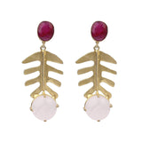 Semi-Precious Stone Ethnic Earrings for Women and Girl - Vintage Gulley