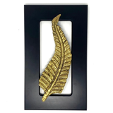 Brass Plated Wall Hanging Leaf Frame - Set of 3 - Vintage Gulley