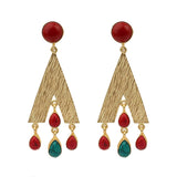 Semi-Precious Stone Ethnic Earrings for Women and Girl - Vintage Gulley