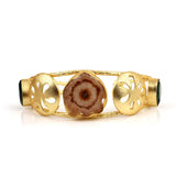 Women's Stone Gold Plated Stone Bracelet Kada for Women - Vintage Gulley