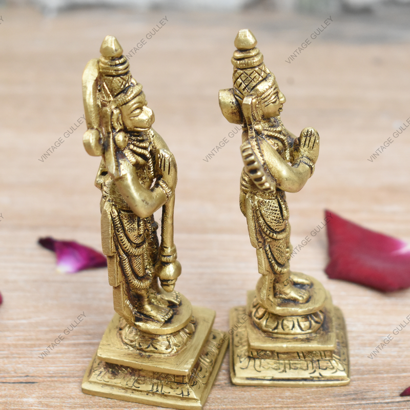Brass Garuda and Hanuman Idol