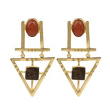 Semi-Precious Stone Ethnic Earrings for Women and Girl - Vintage Gulley