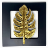 Brass Plated Wall Hanging Leaf Frame - Set of 4 - Vintage Gulley