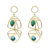 Semi-Precious Stone Ethnic Earrings for Women and Girl - Vintage Gulley