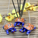 Metal Meenakari Tortoise Agarbatti Stand Tortoise for Pooja Set of 3 - Vintage Gulley