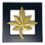 Brass Plated Wall Hanging Leaf Frame - Set of 4 - Vintage Gulley