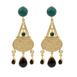 Semi-Precious Stone Ethnic Earrings for Women and Girl - Vintage Gulley